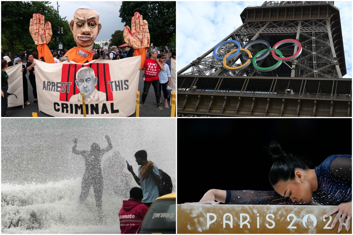 Top foto dňa (25. júl 2024): Netanjahu v Bielom dome, protesty Američanov aj ulice Paríža počas LOH