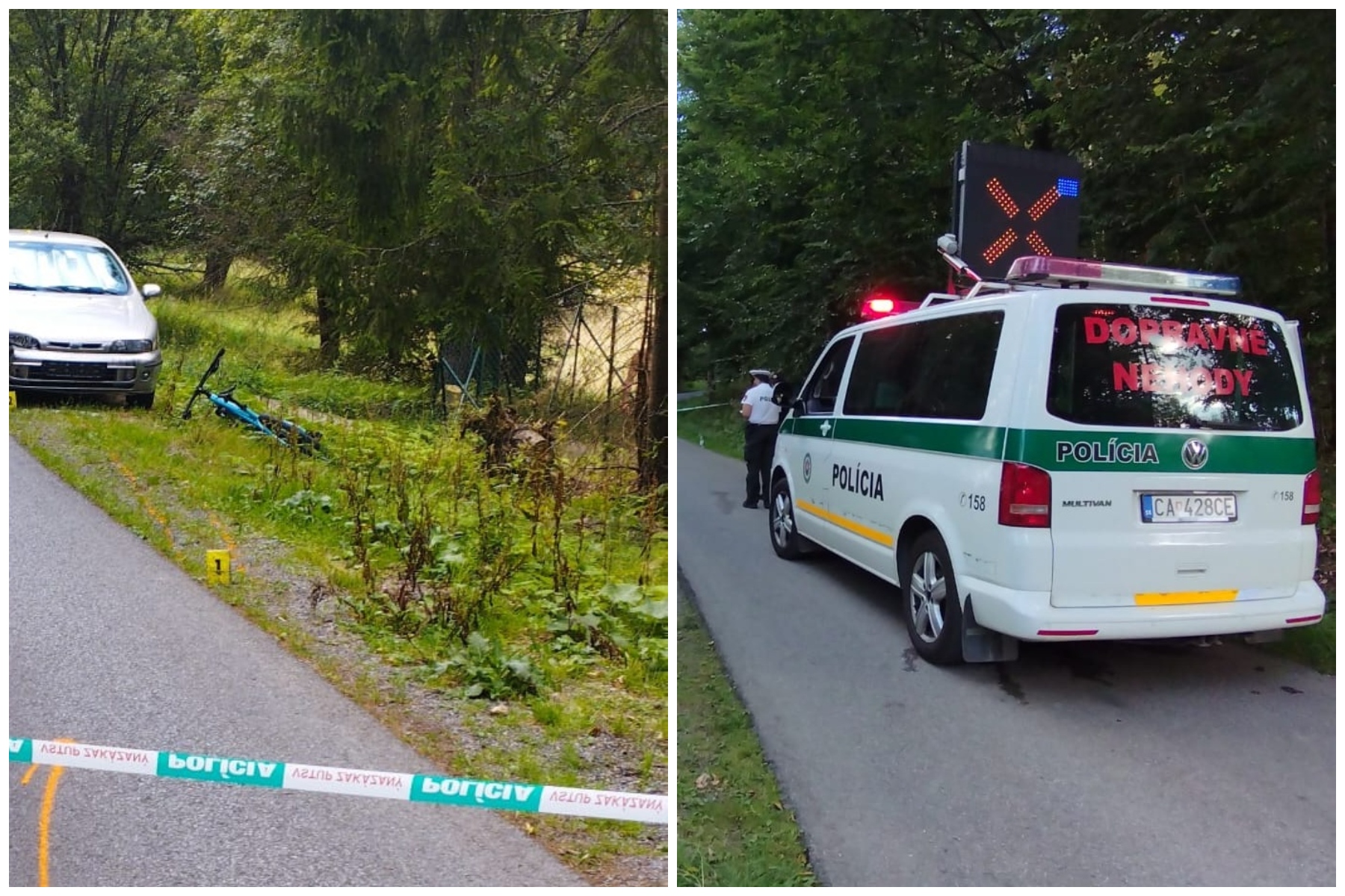 Cyklista v zákrute narazil do Fiatu, zraneniam na mieste podľahol (foto)