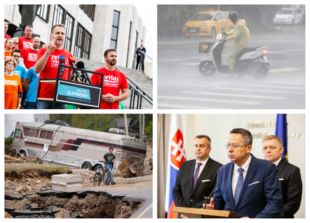 Top foto dňa (3. október 2024): Slovenskí politici a konsolidačný balíček aj prírodné živly